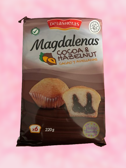 Magdalenas cocoa en hazelnut